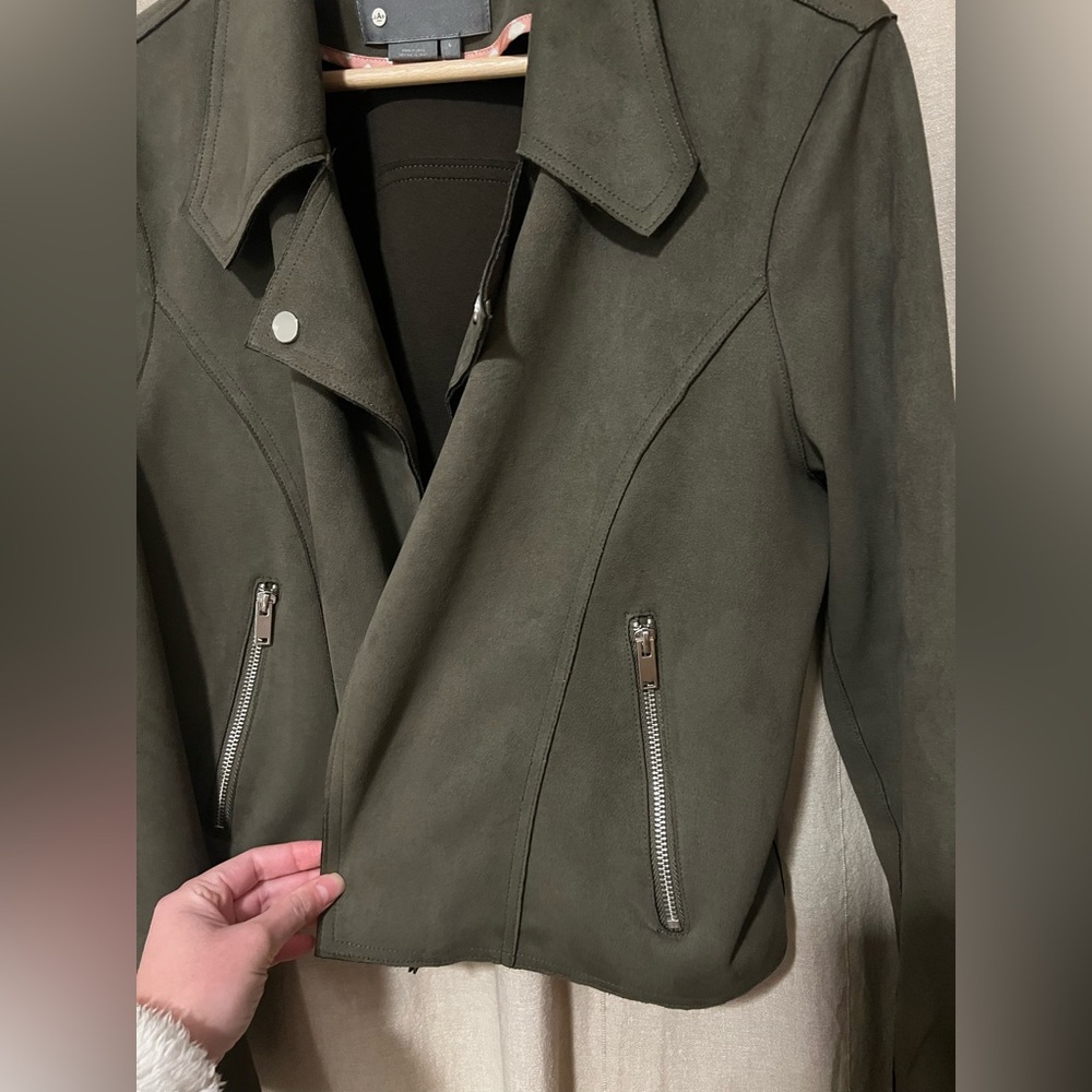 Anthropologie Sueded Moto Jacket L - Picture 10 of 12